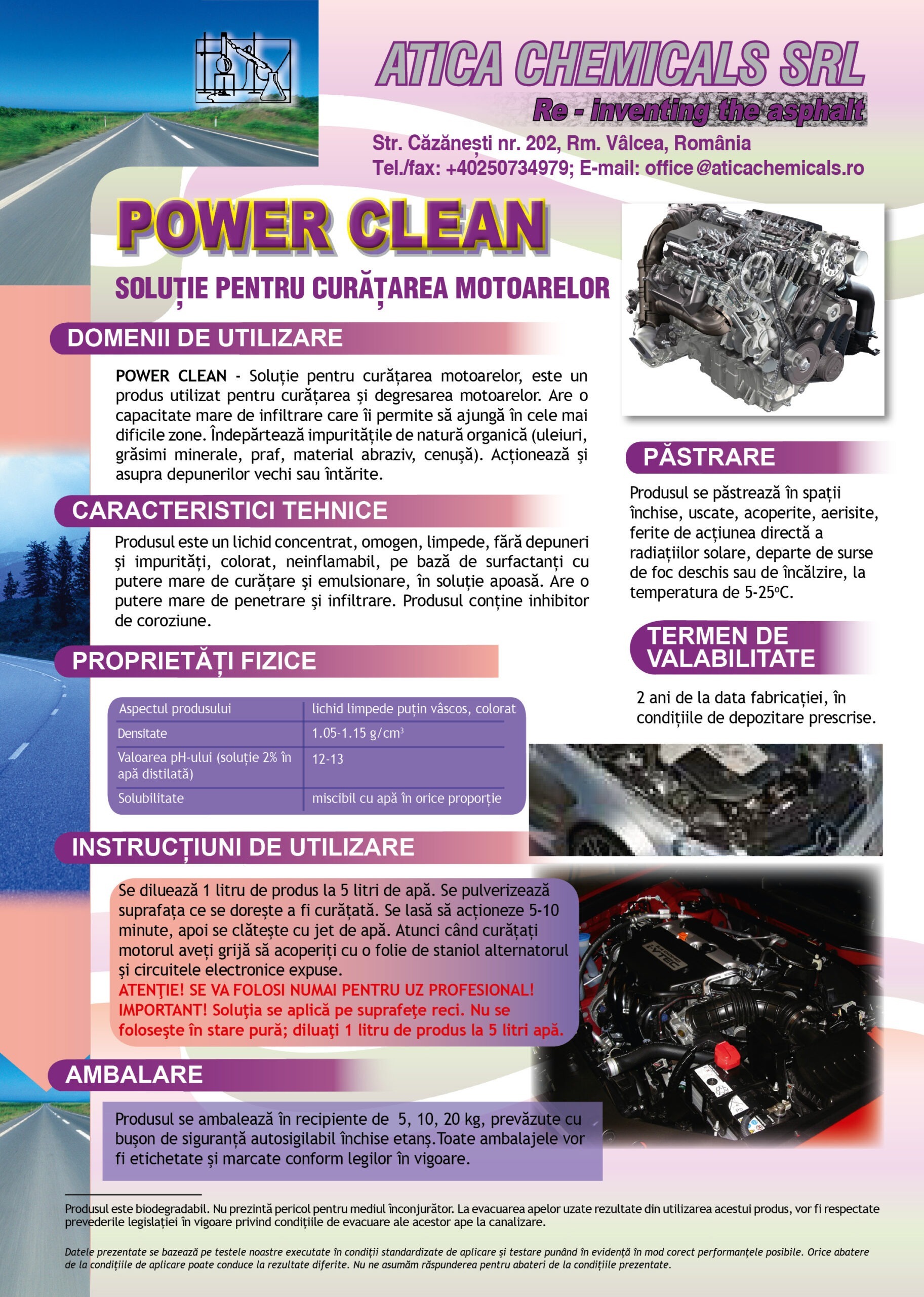 POWER CLEAN – Soluție pentru curățarea motoarelor