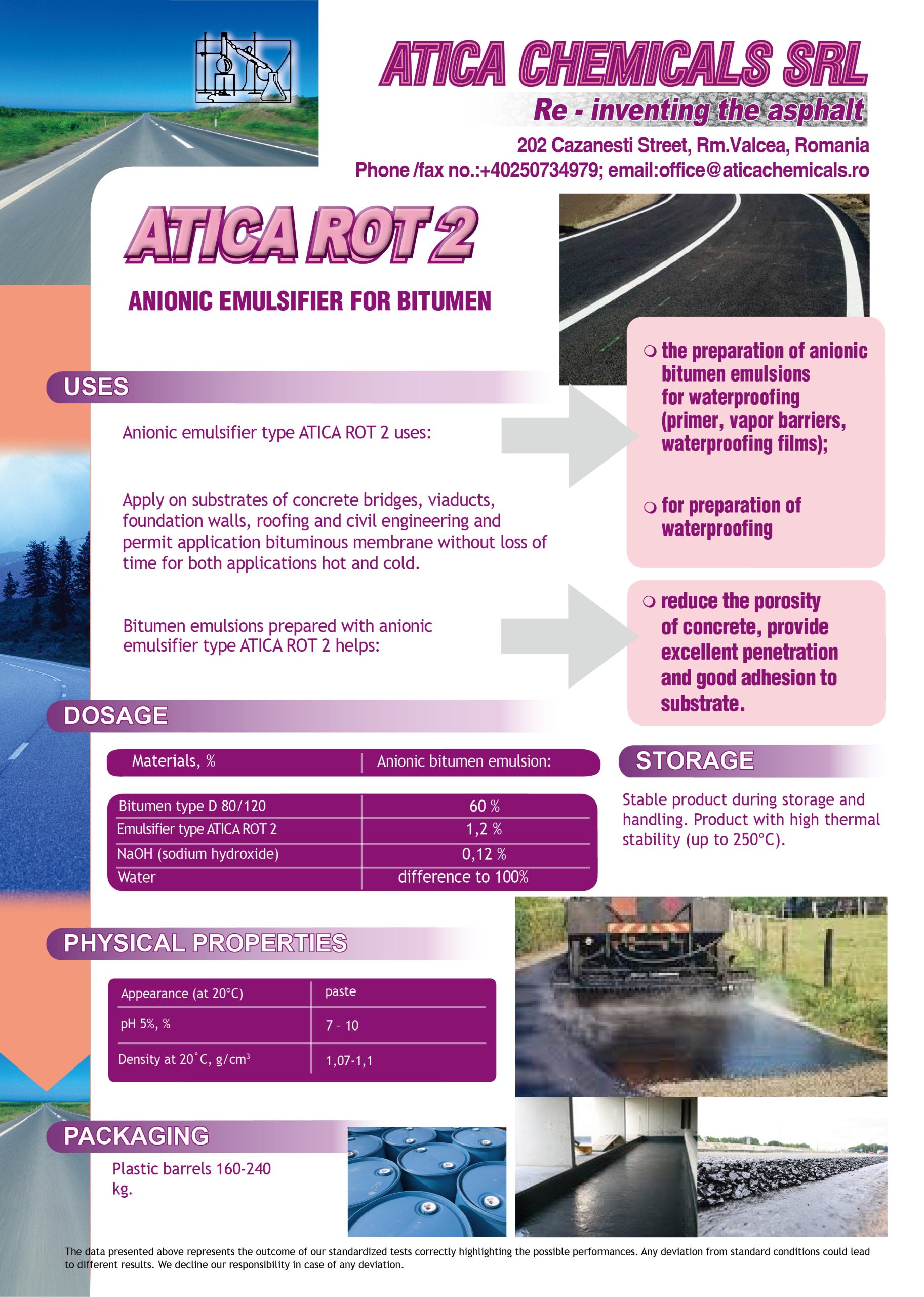 ATICA ROT 2 | Anionic emulsifier for bitumen