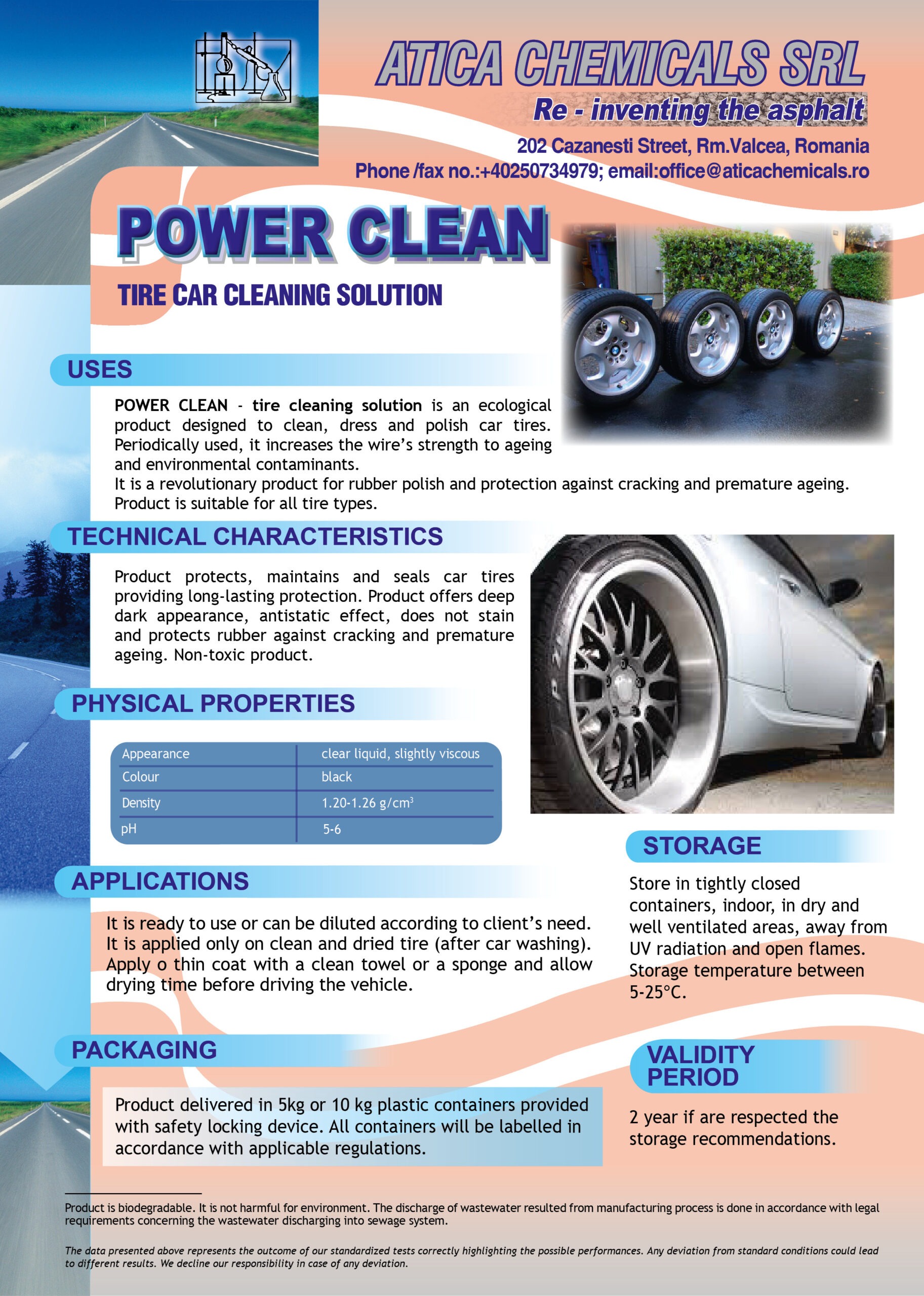 POWER CLEAN Tire car cleaning solution